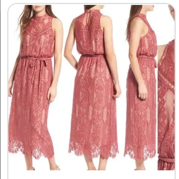 WAYF Red Lace Dress - Picture 4 of 4